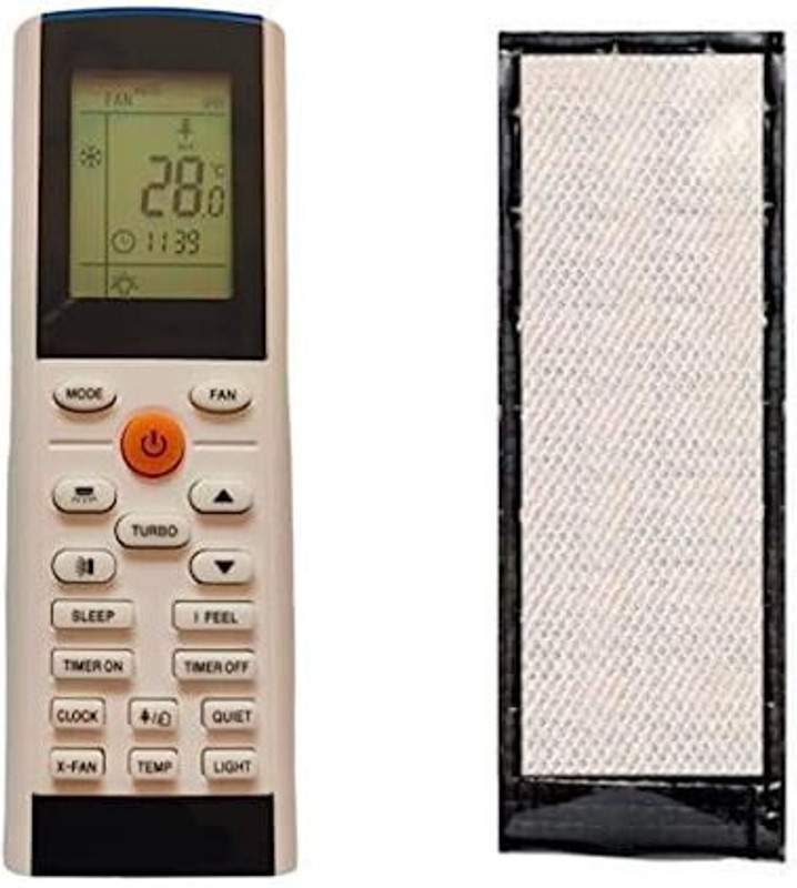 LUNAGARIYA Flip Cover for Daikin Inverter AC Remote Control(Black, Artificial Leather, Pack of: 1)