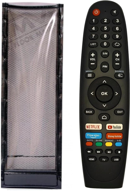 LUNAGARIYA Flip Cover for Protective Cover for NVY Frame Less Masic TV Remote(Black, Artificial Leather)