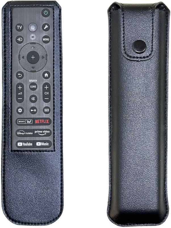 Gizmofreaks Flip Cover for Sony Bravia Smart TV 2023 Voice Remote RMF-TX910U Remote Control Case(Black, Artificial Leather, Pack of: 1)