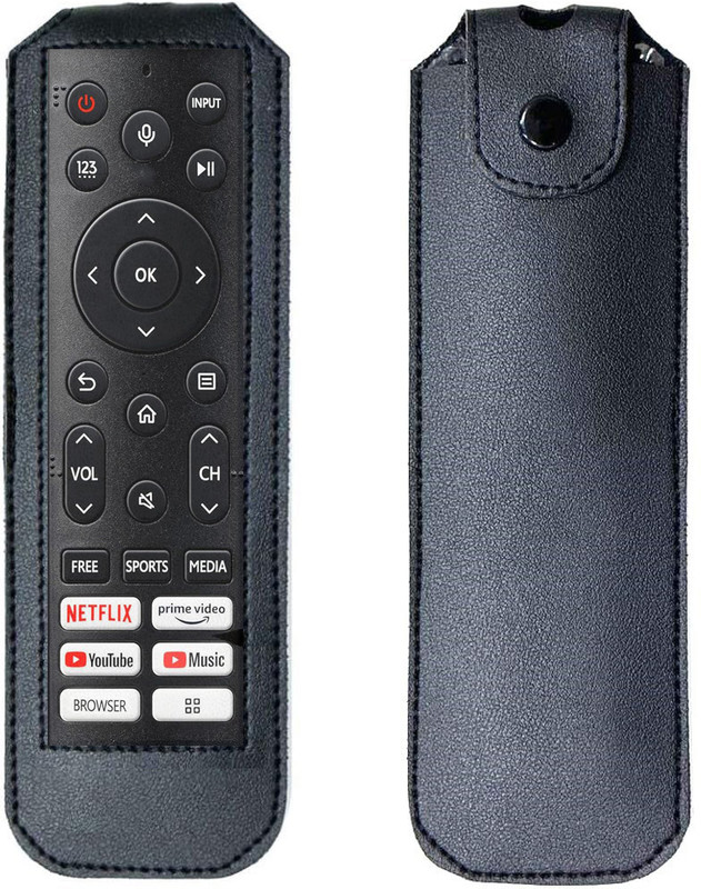 Gizmofreaks Flip Cover for Hisense LED TV Series E7K Series E7K Pro Remote Control Cover(Black, Artificial Leather, Pack of: 1)