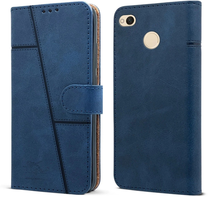 arrise Flip Cover for Redmi Mi 4X(Blue, Dual Protection, Leather, Silicon, Pack of: 1)