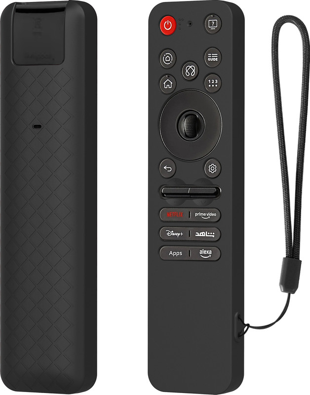 CALDIPREE Front & Back Case for LG Smart TV Remote LG MR25GA Full Wrap Protective Case(Black, Silicon)