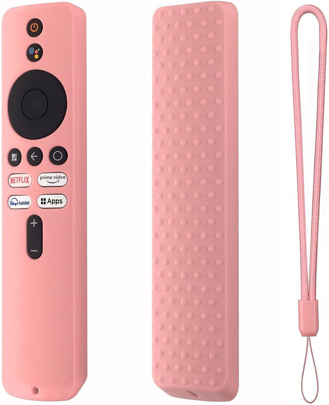 HDF Front & Back Case for Redmi TV 4k Ultra, Xiaomi Mi OLED Series, Xiaomi 5A Series, Mi Redmi 5A, Smart TV Remote(Pink, Cases with Holder, Silicon, Pack of: 1)