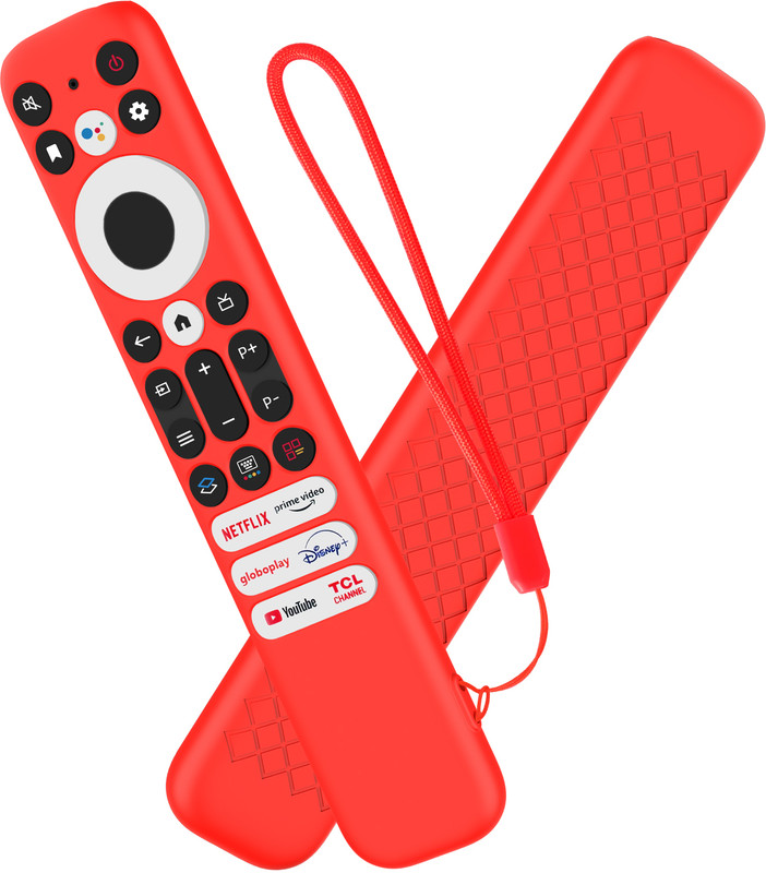 CALDIPREE Front & Back Case for TCL IFFALCON Smart LED TV Remote Case(Red, Silicon)