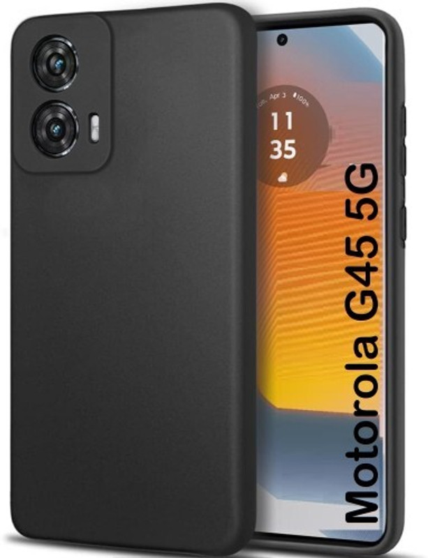 Mobile Case Cover Pouch for Motorola G54 5G, Moto G54 5G(Black, Shock Proof, Rubber, Pack of: 1)