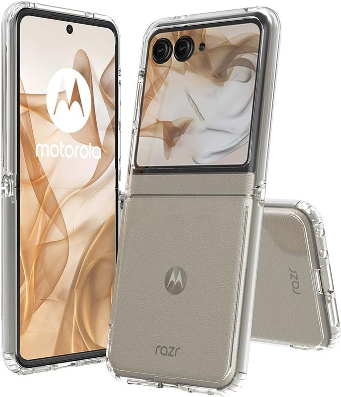 Newlike Front & Back Case for Motorola Razr 50 Hard PC Shock-Proof Case(Transparent, Shock Proof, Pack of: 1)