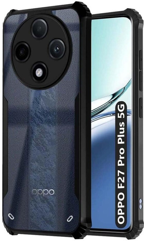KGL KING Pouch for Oppo F27 Pro Plus, Oppo F27 Pro Plus 5G transparent/Black(Black, Transparent, Camera Bump Protector, Rubber, Plastic, Silicon, Pack of: 1)
