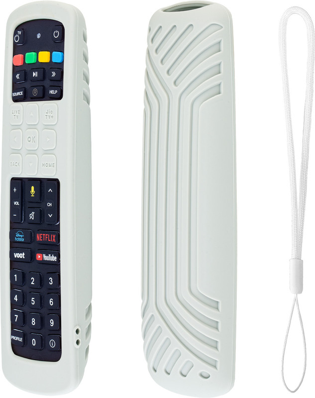 CALDIPREE Front & Back Case for Jio TV Remote(Red, Silicon)