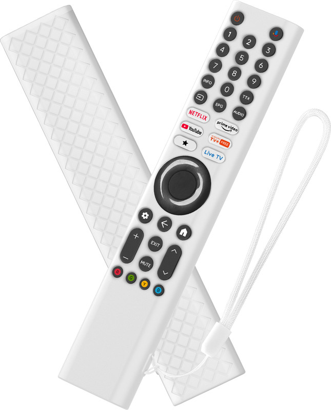 Cotbolt Front & Back Case for Xiaomi Mi Smart Tv FX Series Remote XMRM-21 Cover(White, Silicon)