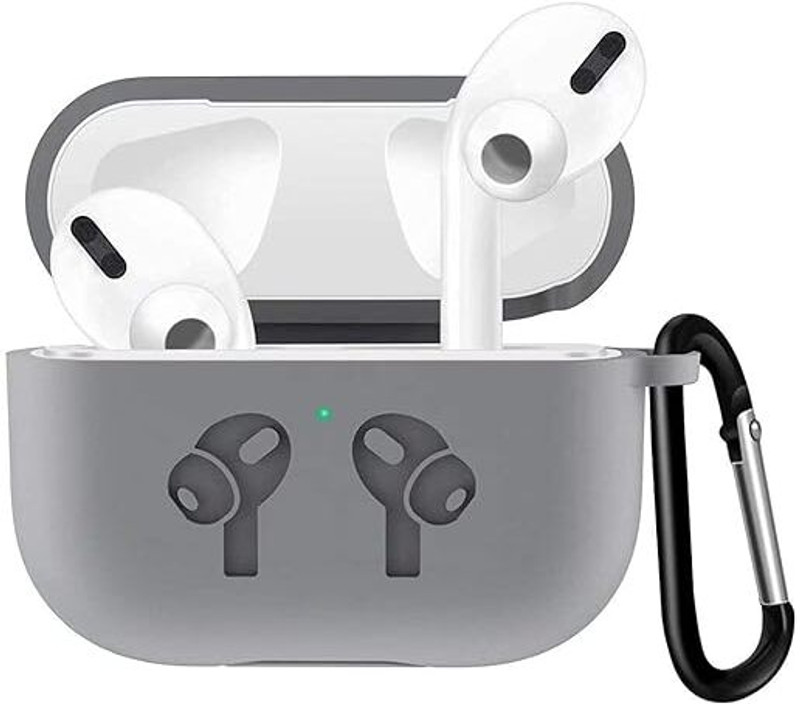 KVA Front & Back Case for Airpods pro(Grey, Silicon, Pack of: 1)