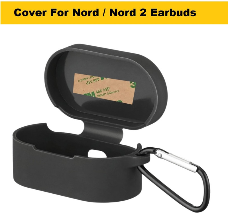 Mezokart.com Front & Back Case for OnePlus NORD/NORD2 Ear Buds(Black, Shock Proof, Silicon, Pack of: 1)