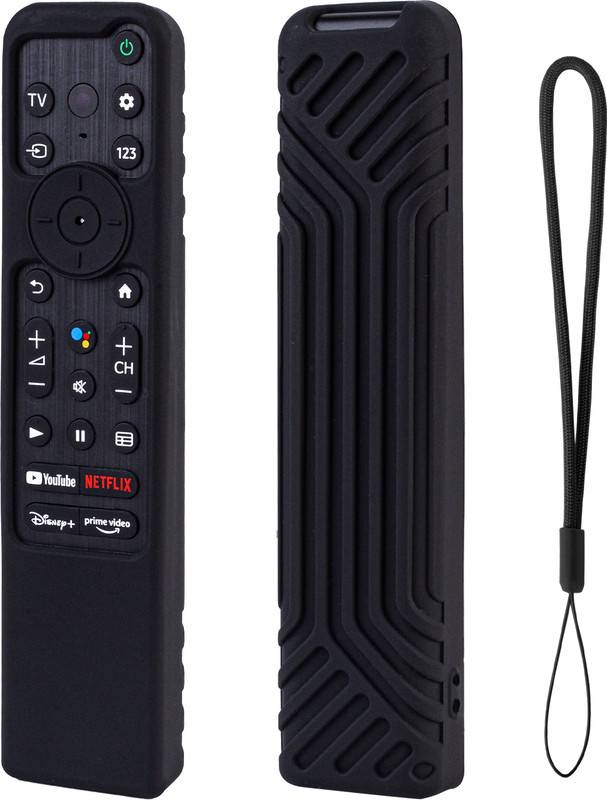 CALDIPREE Front & Back Case for Sony Smart TV Remote RMF-TX800 TX900 MG3-TX800U 2022 Series Cover BRAVIA TV(Black, Silicon)