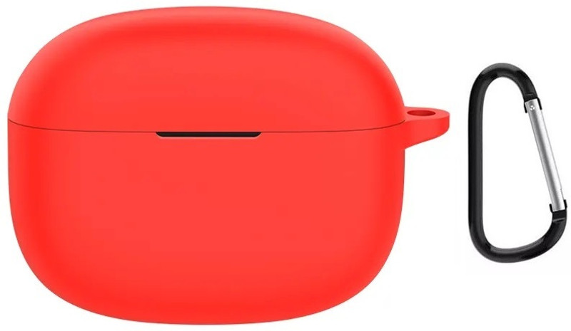 Colorcase Silicone Press and Release Headphone Case For Boat Airdopes Nirvana Ion(Red)