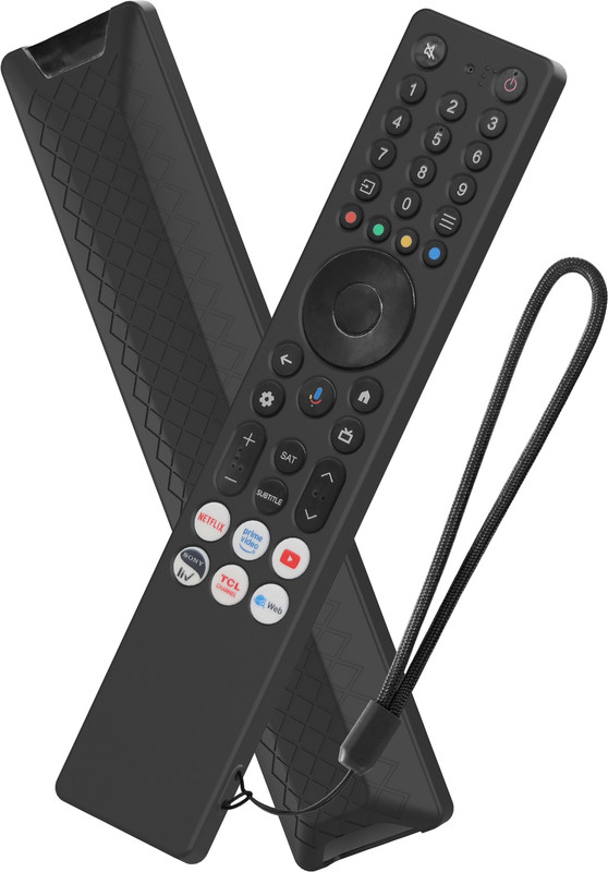 CALDIPREE Front & Back Case for TCL iffalcon Smart Tv Remote Cover 2025 Model RC833A 4K QLED Google TV(Black, Silicon)