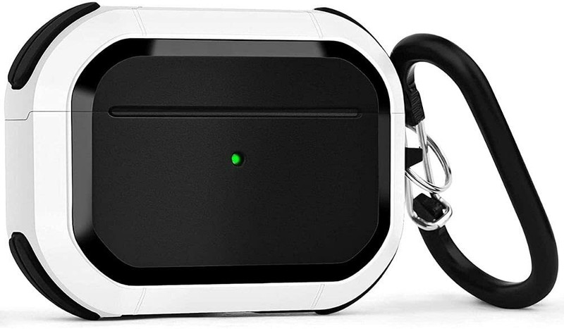 KHR Pouch for Apple AirPods Pro (2nd Generation) (2022) Anti Fall Anti Dust, with Hook Cover(White, Dual Protection, Polycarbonate, Pack of: 1)