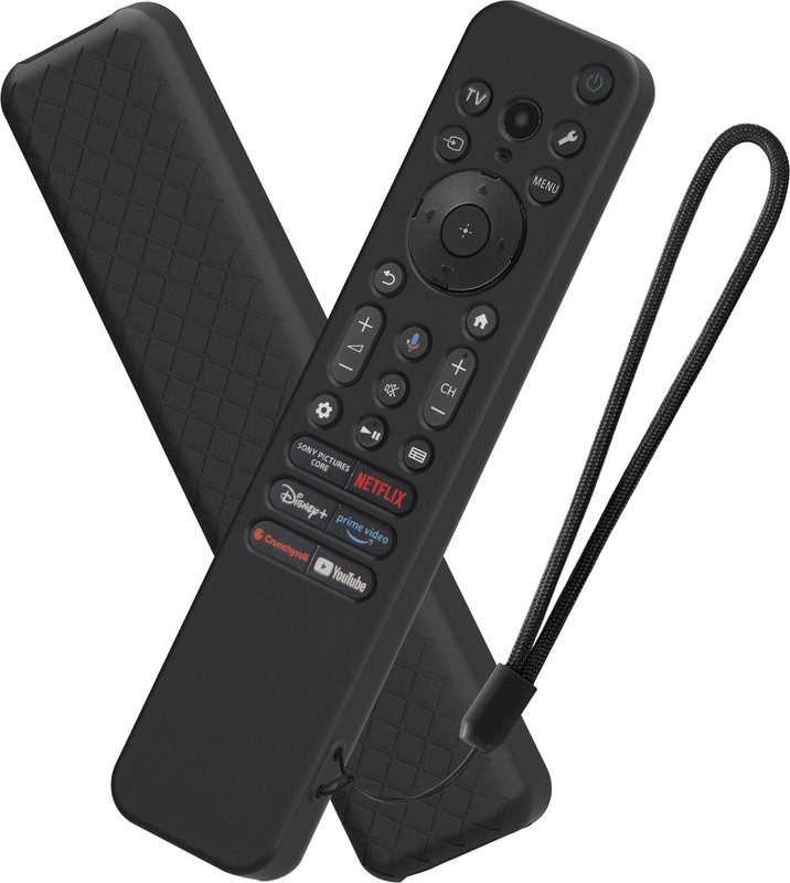 CALDIPREE Front & Back Case for Sony Bravia Smart Tv 2023 2024 2025 Voice Remote RMF-TX910U Remote Cover(Black, Silicon)