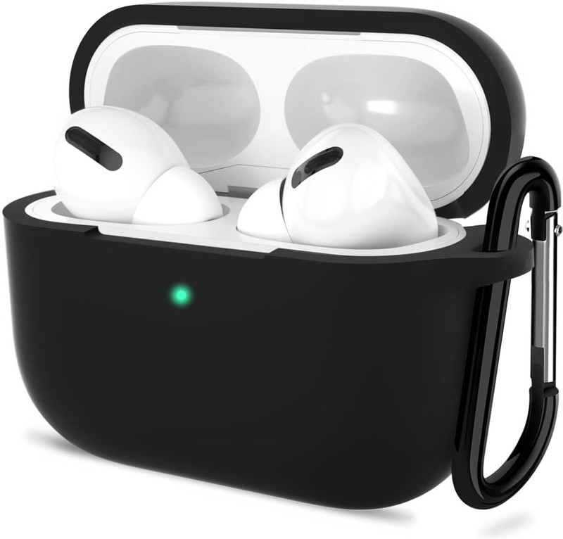 Covergin Front & Back Case for Air pods Pro / Air pods Pro 2(Black, Shock Proof, Silicon, Pack of: 1)