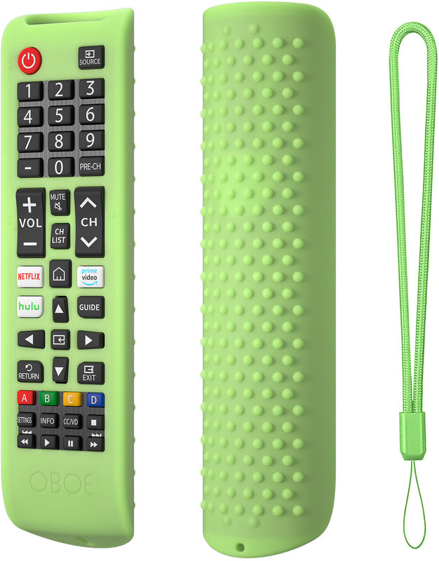 Oboe Front & Back Case for Samsung Smart Tv Remote BN59-01315 / Foxsky Tv/X Electron Tv Remote Cover with Lanyard(Grey, Shock Proof, Silicon, Pack of: 1)