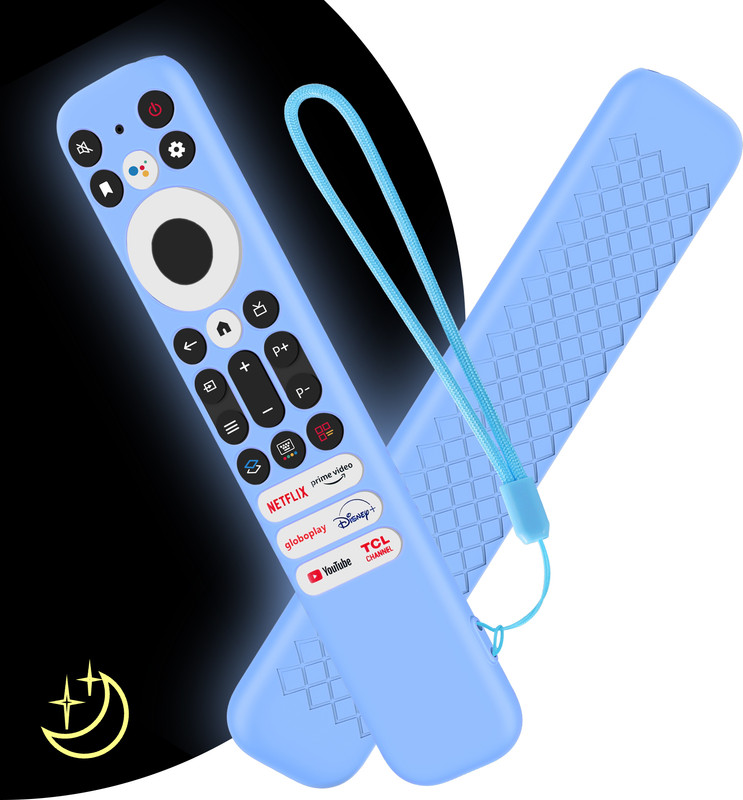 CALDIPREE Front & Back Case for TCL IFFALCON Smart LED TV Remote Case(Blue, Silicon)
