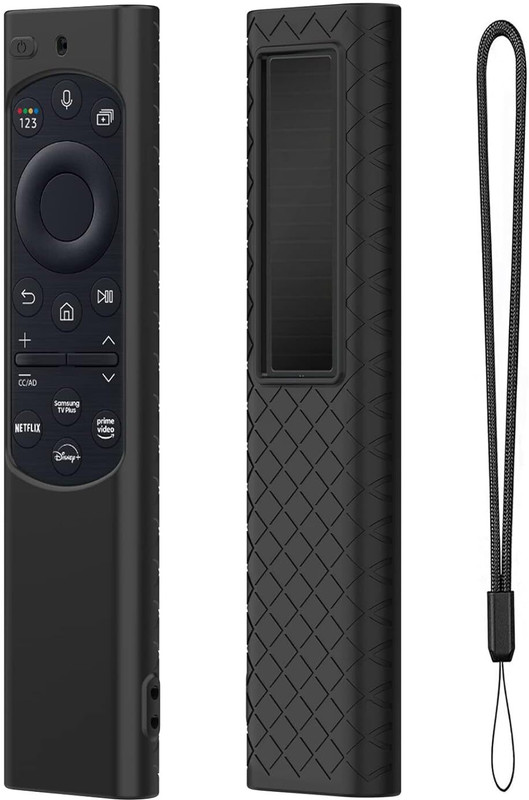 CALDIPREE Front & Back Case for Samsung Smart TV Remote Control BN68-13897A Samsung QLED TV Remote TM2280E(Black, Silicon)
