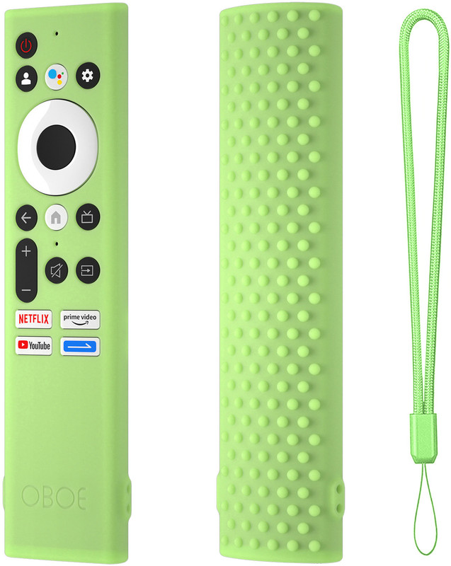 Oboe Front & Back Case for Sansui Tv Remote/Croma Tv/Kodak Tv/Blaupunkt Tv Remote Protective Case with Remote Loop(Green, Shock Proof, Silicon, Pack of: 1)