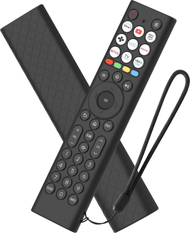 CALDIPREE Front & Back Case for Silicone Cover Compatible with 2026 Hisense Smart TV Remote Case(Black, Silicon)