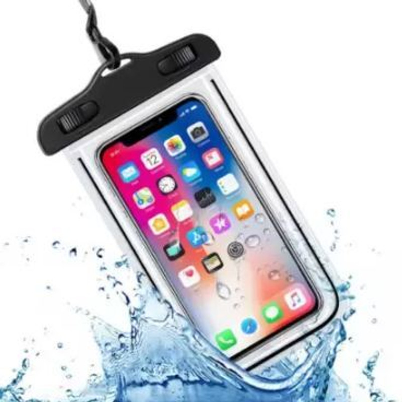 DNKP Pouch for Waterproof Mobile Phone, Under Water use, Rain Safety Our Samrat phone, Shot Video in Rain(Transparent, Waterproof, Silicon, Pack of: 1)
