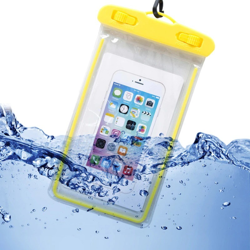 Sumgya Pouch for Transparent Waterproof Protection of smartphones Rain Mobile Pouch Cover, all smartphones(Yellow, Waterproof, Pack of: 1)
