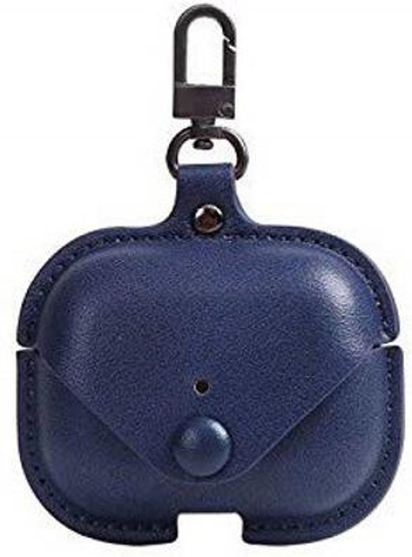 KHR Pouch for boAt Airdopes 161 Cover Leather Storage Bag Earphone Cover with Keychain(Black, Dual Protection, Leather)