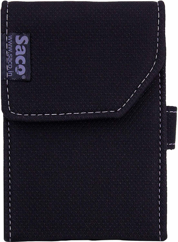 Saco Pouch for Seagate One Touch 4TB/5TB, Password Protection Hard Disk Case (Max Size 12.5 x 9.2 cm)(Red, Shock Proof, Pack of: 1)