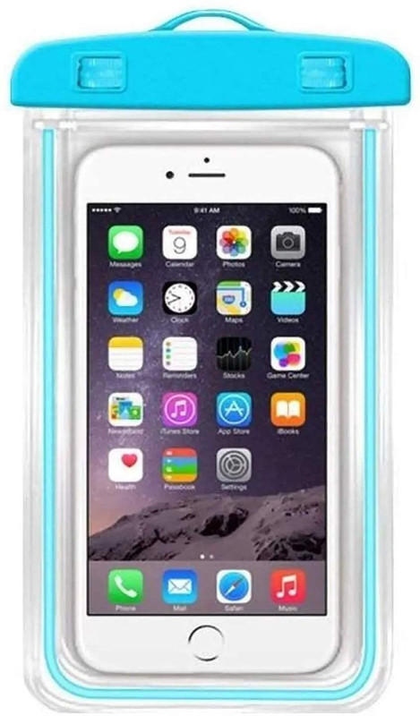 Tipbit Pouch for Mobile PVC Waterproof Mobile Pouch Cover Mobile Rain Cover All Mobile Phone Case Cover(Transparent, Waterproof, Pack of: 2)