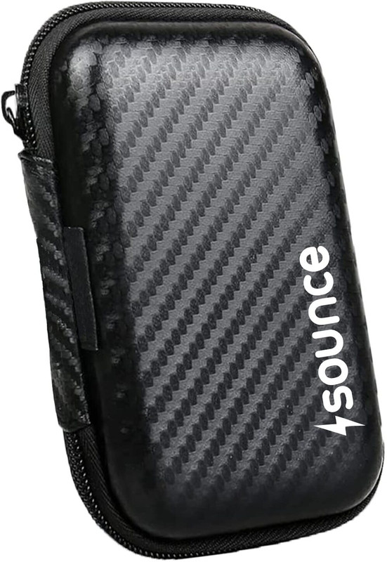 sounce Pouch for All 1TB 2 TB External Hard Disk, Charger, Power bank, Ear Phone, Premium Cases for All(Black, Waterproof, Pack of: 1)