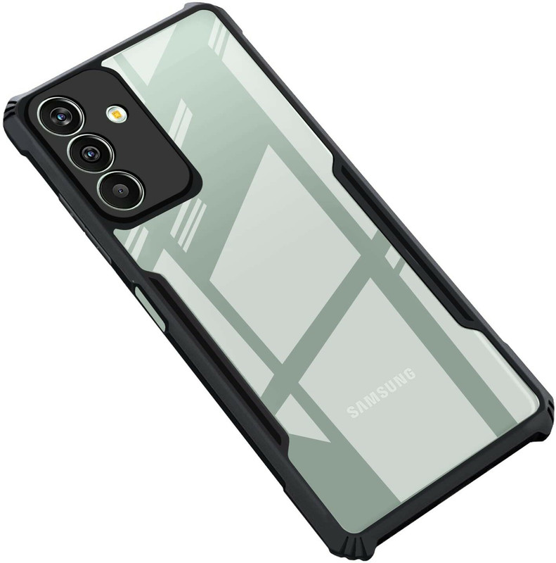 jpmobilecases Pouch for Samsung Galaxy F13, SAMSUNG Galaxy M13 4G, SAMSUNG Galaxy F13, Samsung Galaxy M13 4G(Black, Transparent, Camera Bump Protector, Rubber, Pack of: 1)