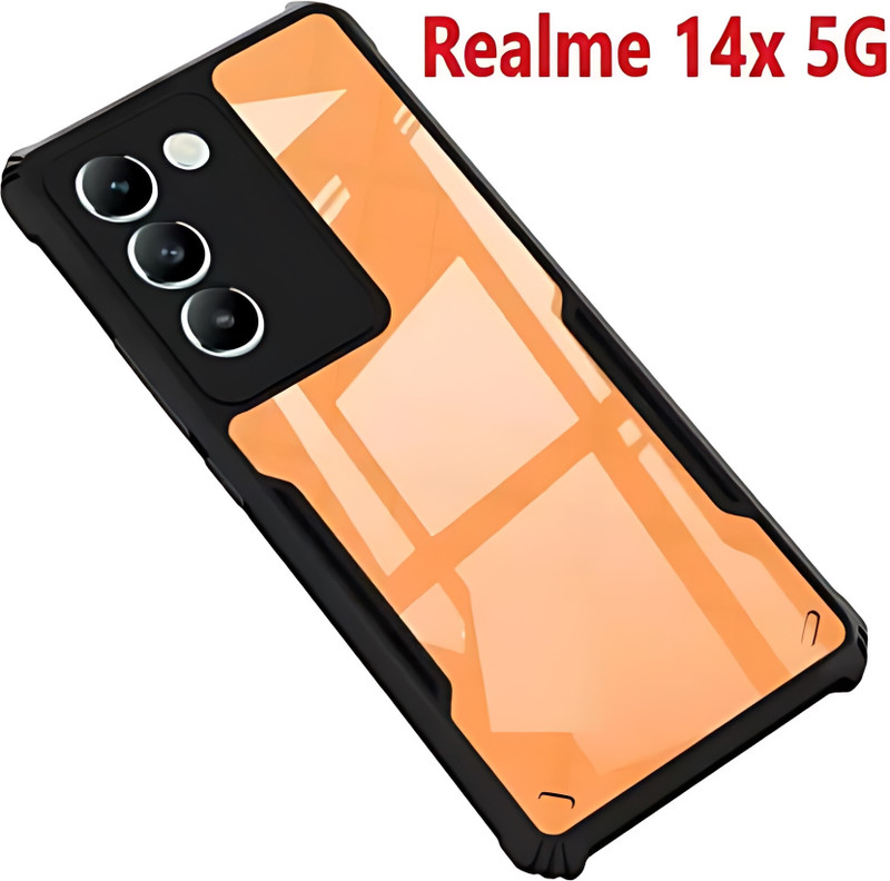 Monogamy Pouch for Realme 14x 5G Back Cover, Realme P3X(Black, Transparent, Flexible, Rubber, Plastic, Pack of: 1)
