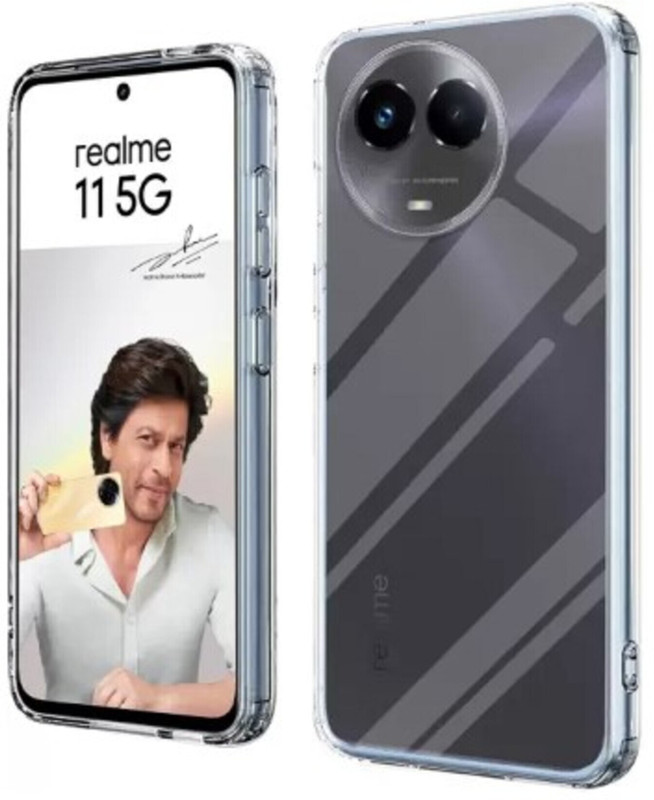 Sciforce Pouch for Realme 11 5G, Realme 11x 5G, Realme Narzo 60X 5G, Realme C67 5G(Transparent, Grip Case, Rubber, Pack of: 1)