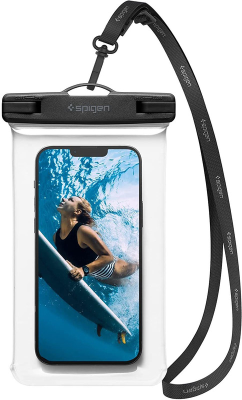 Spigen Pouch for All Mobile Phone up to 8.7 inch(Transparent, Waterproof, Thermoplastic Polyurethane, Pack of: 1)
