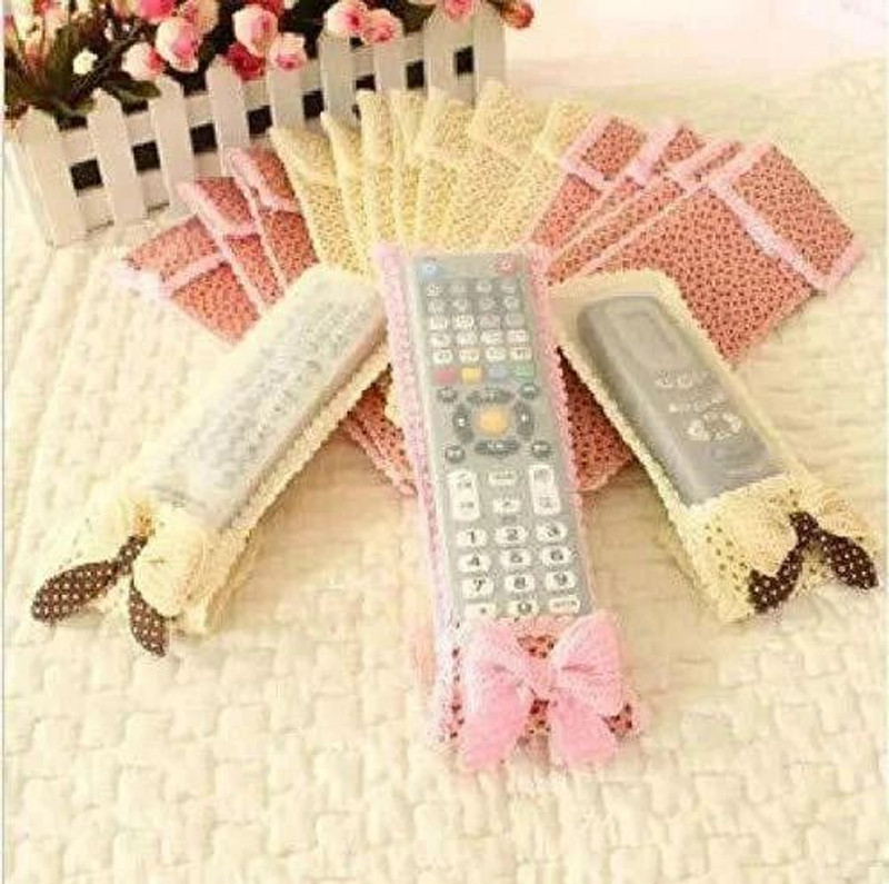 DREAMSVILLE Pouch for TV, AC, REMOTE(Pink, Cloth, Pack of: 3)