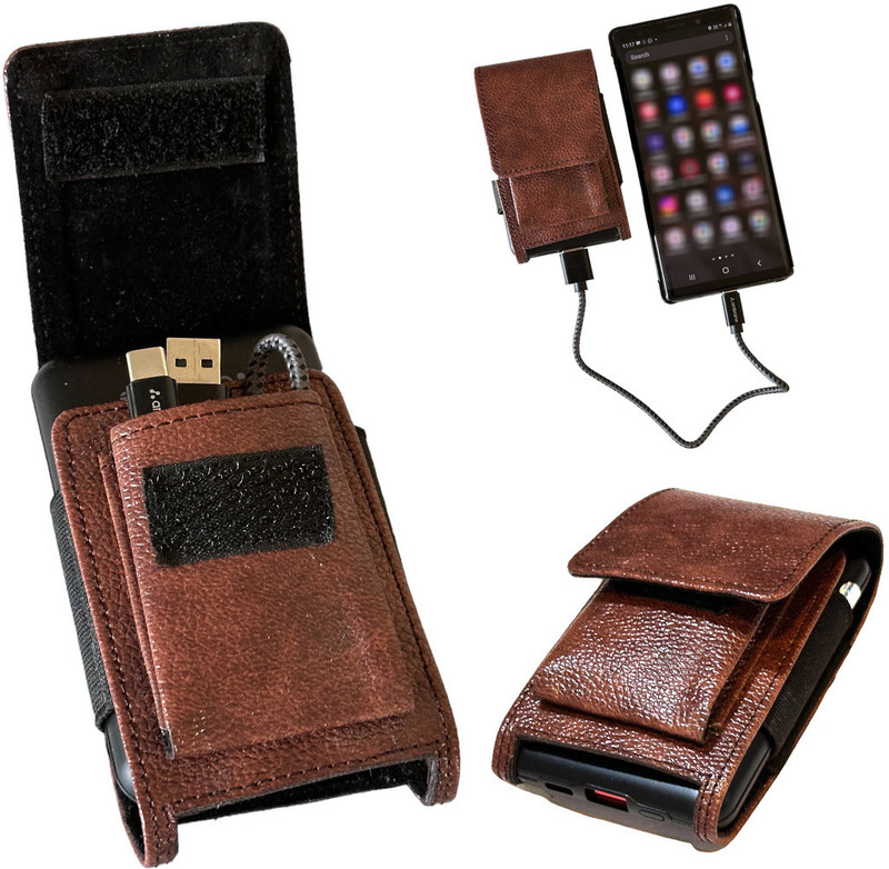 Gizmofreaks Pouch for Extremely Compact Ambrane 10000 mAh Power Bank (22.5 W, Power Delivery 3.0)(Brown, Cases with Holder, Artificial Leather)