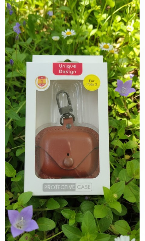 BHATI COVER HUB Pouch for Airpods 3 /3rd gen.(Brown, Shock Proof, Leather, Pack of: 1)