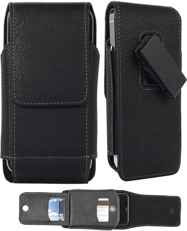HITFIT Pouch for Samsung Galaxy Z Fold6 5G / Z Fold5 5G / Z Fold4 5G / Z Fold3 5G / Z Fold2 5G / Z Fold1 5G(Black, Holster, Leather, Pack of: 1)