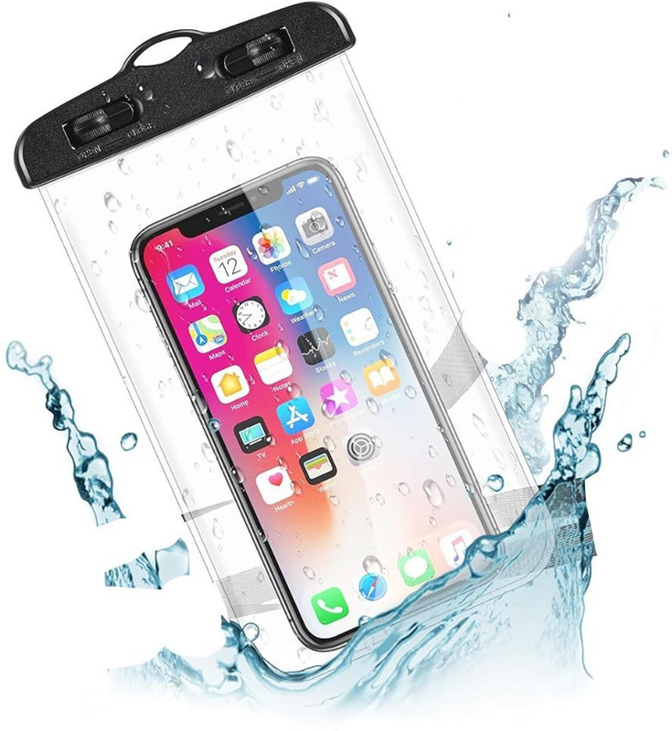 Comfortinglives Pouch for Transparent All-Purpose Rain Protector Mobile Pouch(Multicolor, Waterproof, Plastic, Pack of: 1)