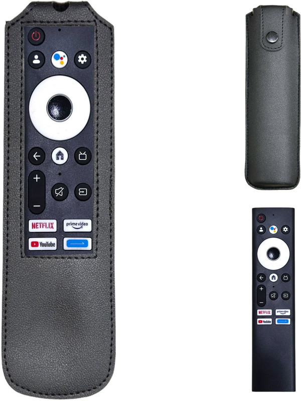 Gizmofreaks Pouch for Philips 6100 Series Frameless Full HD / 8100 4K Ultra QLED Google TV Remote Control Cover(Black, Artificial Leather, Pack of: 1)