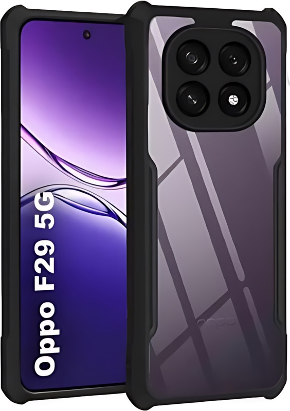 Techforce Pouch for Oppo F29 5G, IPKY26(Transparent, Black, Grip Case, Pack of: 1)