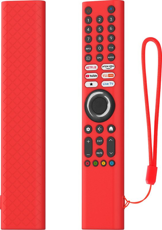 RAYA Protective Case for Xiaomi Mi TV Remote | 2025 Edition Mi FX/F Series/F Pro/X Pro/X Series TV Remote Cover(Red, Silicon, Pack of: 1)
