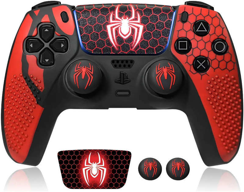 Meyaar Protective Case for Sony PS5 DualSense Wireless Controller, Ps5 Controller(Red, Pack of: 1)