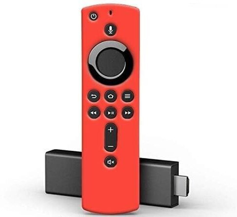Tech Vibes Protective Case for 2nd Generation Silicone Remote Cover Case Compatible with Fire TV Stick Alexa(Red, Silicon, Pack of: 1)