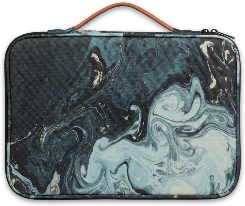 Probus 13.3 Inch Printed Laptop Bag Sleeve - Teal Marble Laptop Sleeve/Cover(Dark Green, 13 inch)