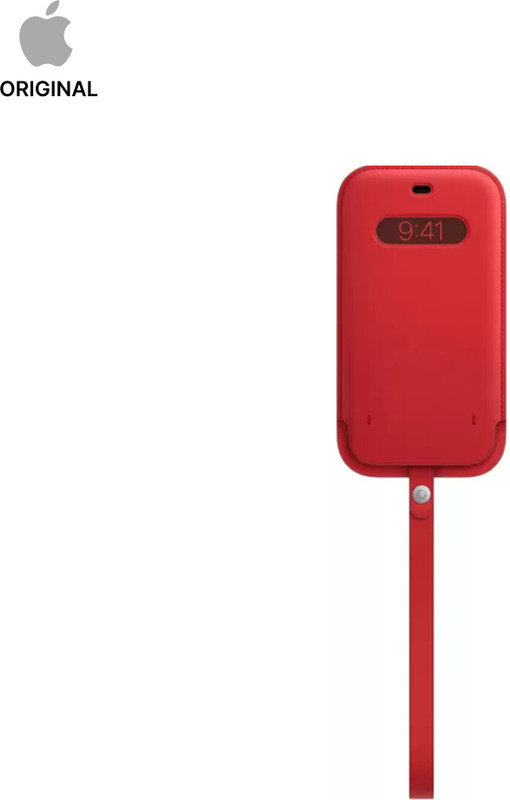 Apple Pouch for iPhone 12 Pro Max(Product Red, Leather)