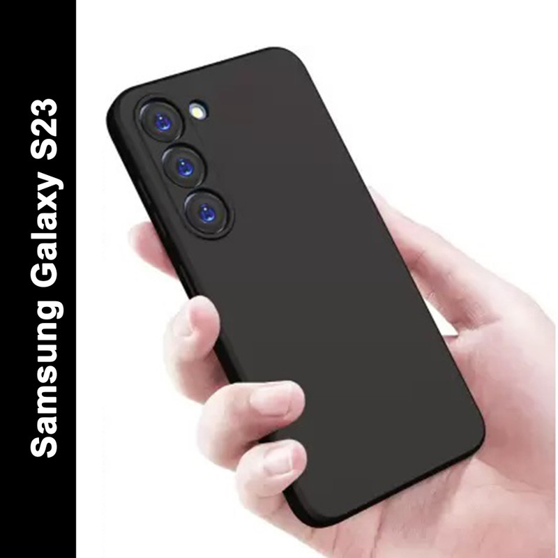 NewSelect Back Cover for Samsung S23(Black, Flexible, Pack of: 1)