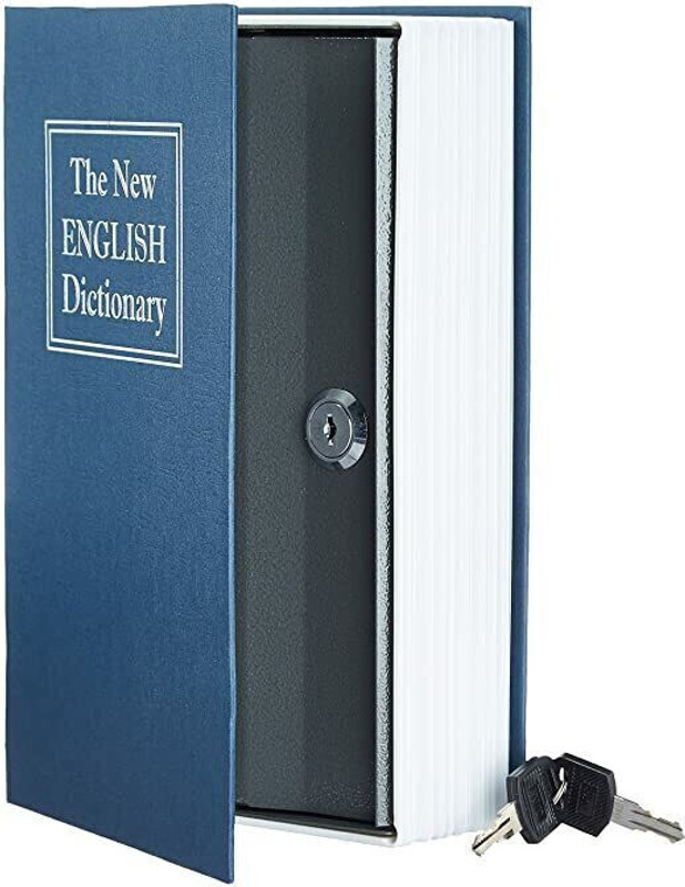 Aepigo Book Locker Dictionary with Key Lock Hidden Secret Book Jewelry Money Cash Box Cash Box(1 Compartments)
